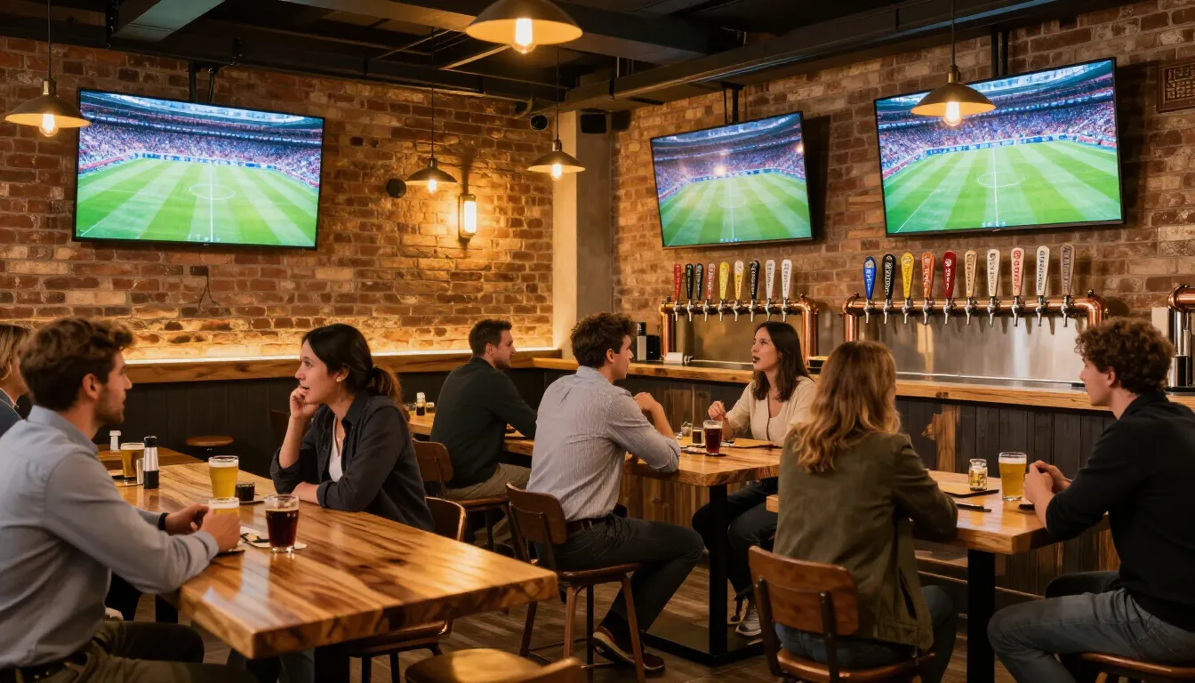 The atmosphere at the taproom