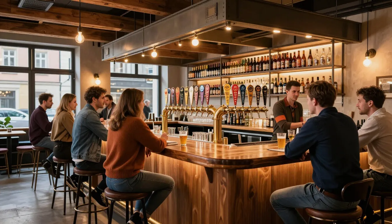 Inside the taproom in Wilanów