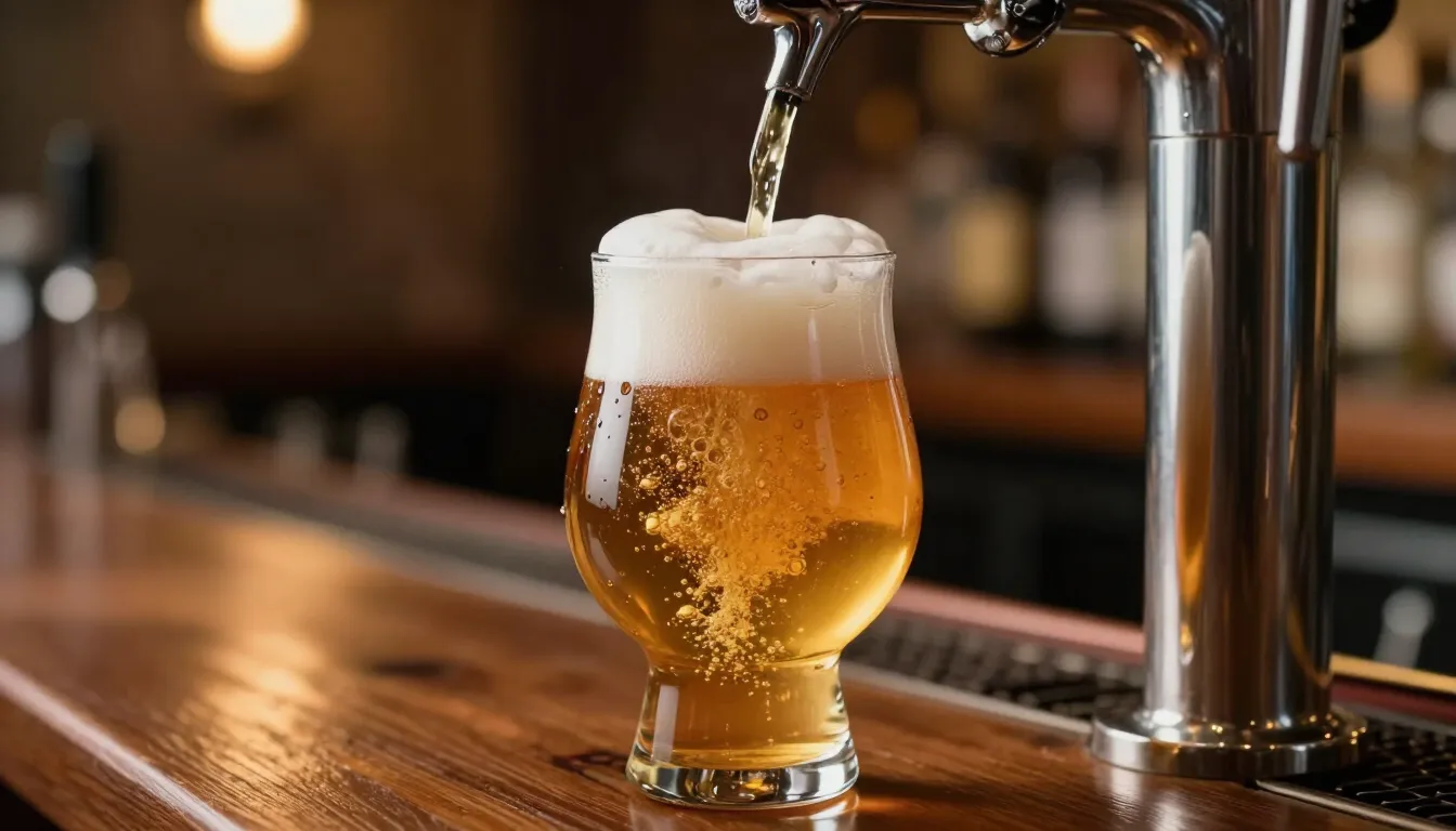 Pouring craft beer at Taproom Wilanów