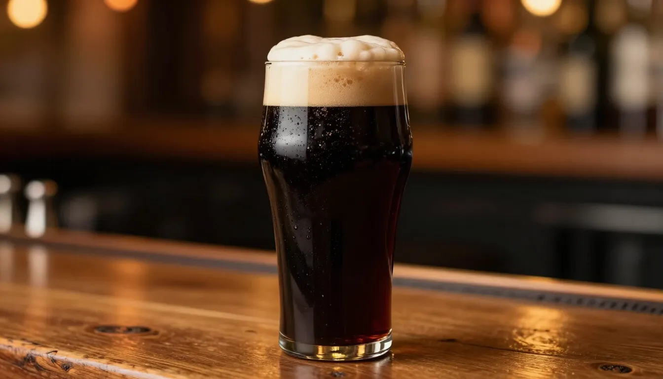 A creamy stout with a cascading head