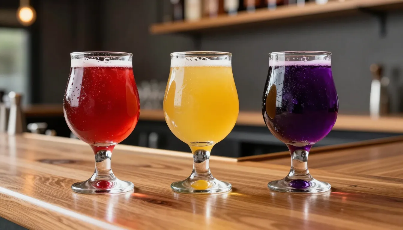 A collection of colourful sour beers